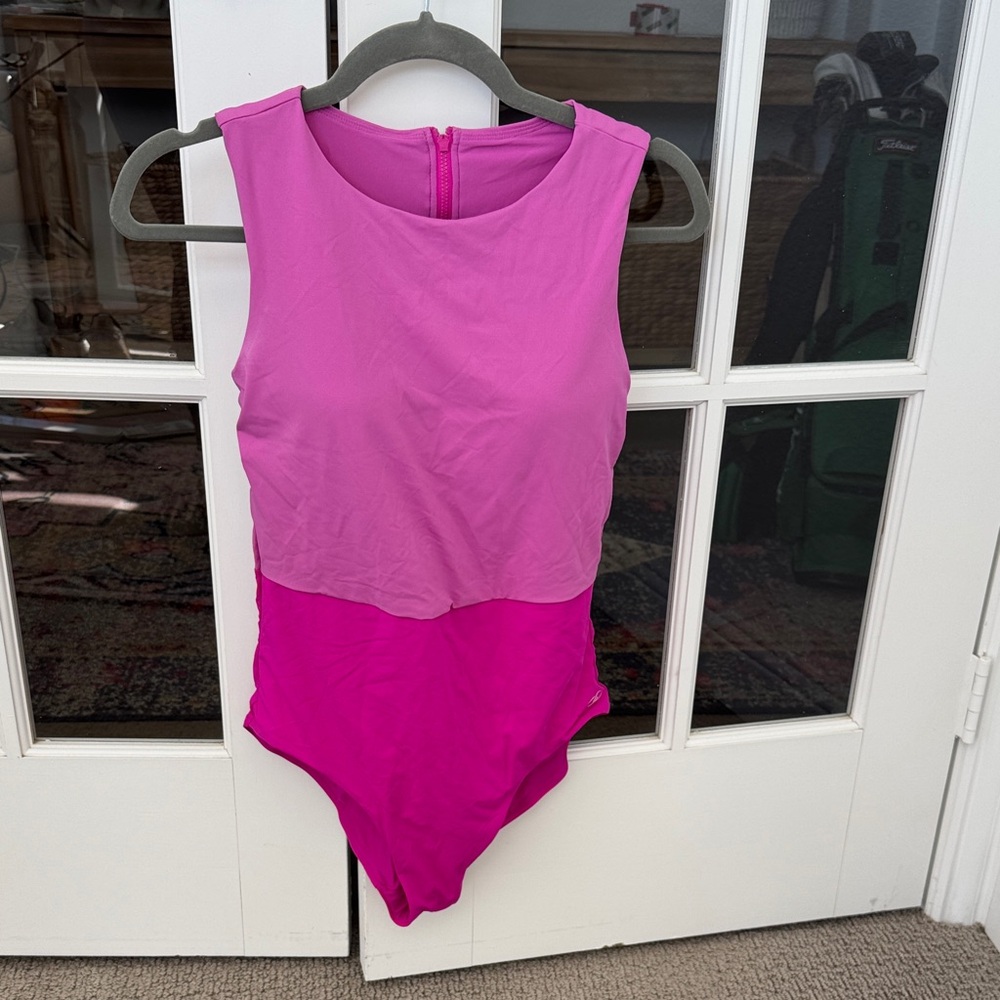 Calia Pink Women’s One Piece Swimsuit with Sewn-in Breast Pads